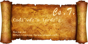 Csávás Teréz névjegykártya